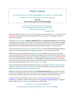 PSAS Events - Puget Sound Adlerian Society