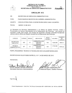 CIRCULAR 012 - Gobernaci&oacute;n de Putumayo