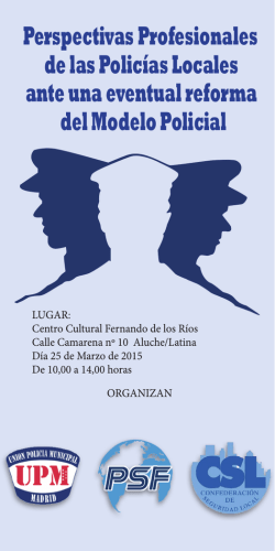 Perspectivas Profesionales de las Polic&iacute;as Locales ante - SPL-CLM
