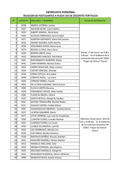 ENTREVISTA PERSONAL