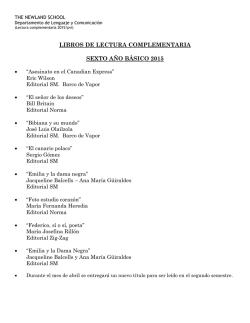 libros de lectura complementaria sexto a&ntilde;o b&aacute;sico 2015