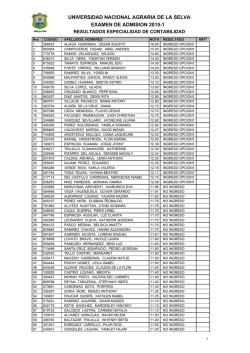 Contabilidad - Universidad Nacional Agraria de la Selva