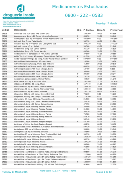 Medicamentos Estuchados 0800 - 222