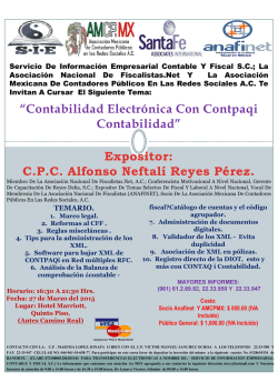 &ldquo;Contabilidad Electr&oacute;nica Con Contpaqi Contabilidad&rdquo; Expositor