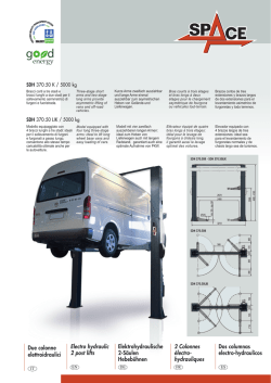 Electro hydraulic 2 post lifts Elektrohydraulische 2