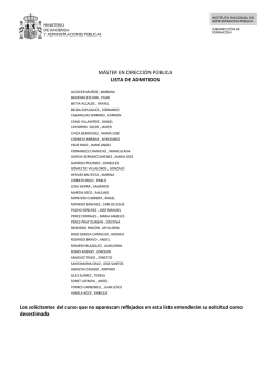 Relaci&oacute;n admitidos AGE/CCAA