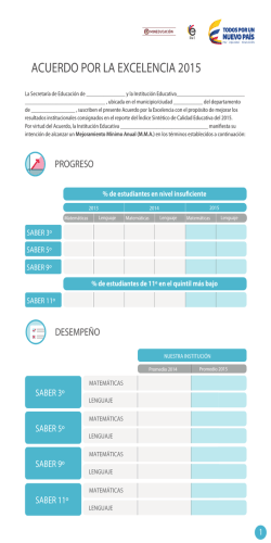 ACUERDO POR LA EXCELENCIA 2015