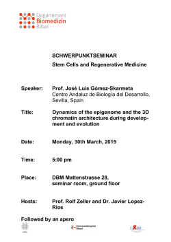 Prof. Jos&eacute; Luis G&oacute;mez-Skarmeta Centro Andaluz de Biolog&iacute;a d