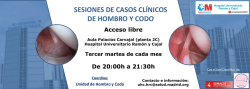 SESIONES DE CASOS CL&Iacute;NICOS DE HOMBRO Y CODO Sesiones