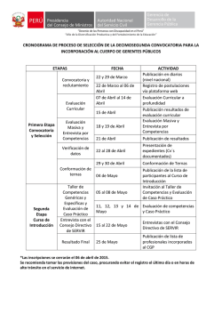 cronograma de proceso de selecci&oacute;n de la decimosegunda