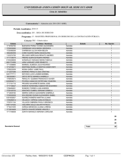UNIVERSIDAD ANDINA SIM&Oacute;N BOL&Iacute;VAR, SEDE ECUADOR