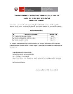 Resultados de Requisitos minimos