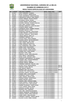 Agronom&iacute;a - Universidad Nacional Agraria de la Selva