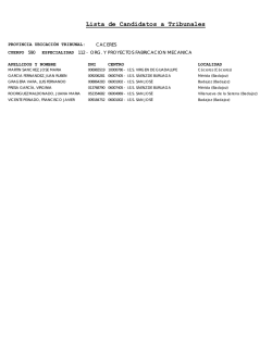 Lista de Candidatos a Tribunales