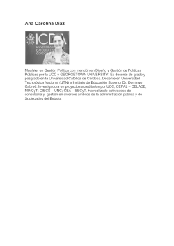 Ana Carolina D&iacute;az - Universidad Cat&oacute;lica de C&oacute;rdoba