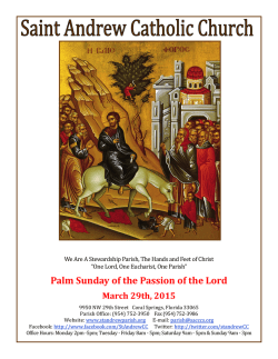 Sunday Bulletin - St. Andrew Catholic Church