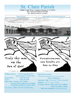 View / - St. Clare of Assisi Parish