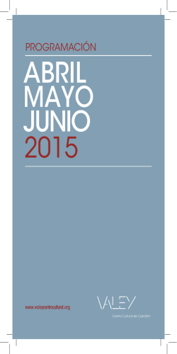 ABRIL MAYO JUNIO 2015 - Valey Centro Cultural de Castrill&oacute;n