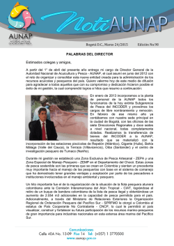 NotiAunap 98 Palabras del Director, el Doctor Julian Botero Arango