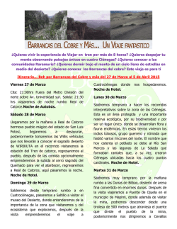 itinerario - &iexcl;bienvenidos a beh por m&eacute;xico!