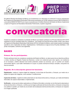 Convocatoria para ocupar puestos eventuales operativos PREP 2015