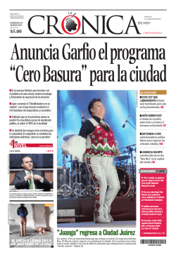 "Juanga" regresa a Ciudad Ju&aacute;rez