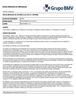 Evento Relevante de Calificadoras