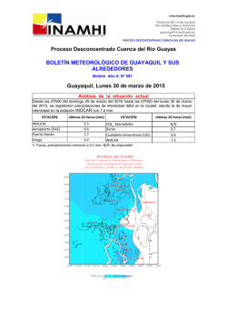Proceso Desconcentrado Cuenca del R&iacute;o Guayas BOLET&Iacute;N