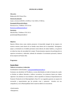 OFICINA DE LA MUJER Ubicaci&oacute;n - Municipalidad de Puente Alto