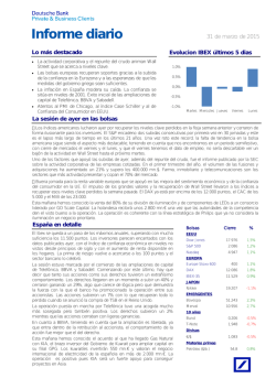 Informe diario - Deutsche Bank