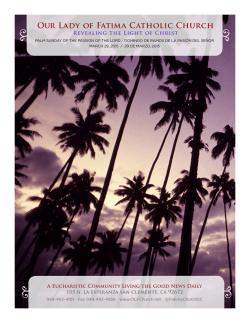 parish information and calendar - Our Lady of Fatima Catholic Church