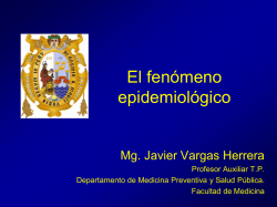 el fenomeno epidemiologico