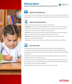 M&eacute;todo Matte para la ense&ntilde;anza de la lectura y escritura