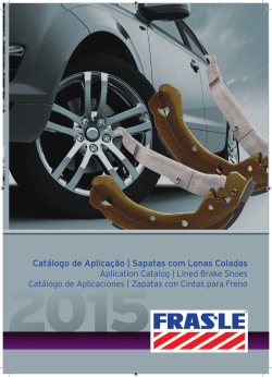 Cat&aacute;logo de Aplica&ccedil;&atilde;o | Sapatas com Lonas Coladas - Fras-le