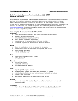 Latin America in Construction: Architecture 1955&ndash;1980 Projecto