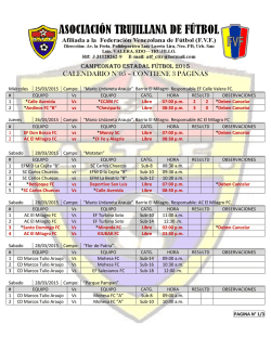 calendario n&deg;05 - Federaci&oacute;n Venezolana de F&uacute;tbol
