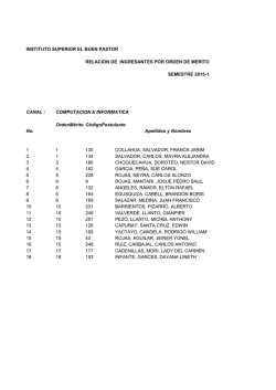INSTITUTO SUPERIOR EL BUEN PASTOR RELACION DE