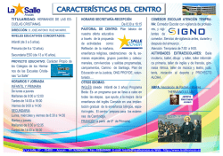caracter&iacute;sticas del centro. - La Salle Arucas Sallenet 3.0