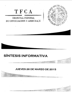SINTESIS INFORMATIVA - Tribunal Federal de Conciliaci&oacute;n y