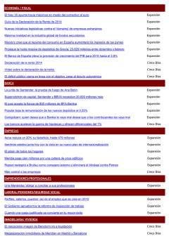 ECONOM&Iacute;A / FISCAL El Ibex 35 apunta hacia m&aacute;ximos en medio