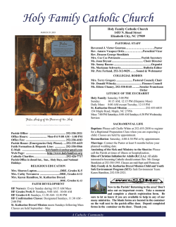 March 29 - Holy Family Catholic Church