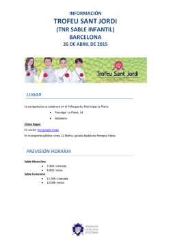 informaci&oacute;n trofeu sant jordi