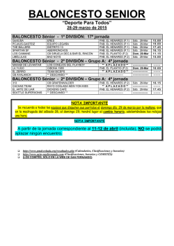 baloncesto senior - Ayuntamiento de San Fernando de Henares.