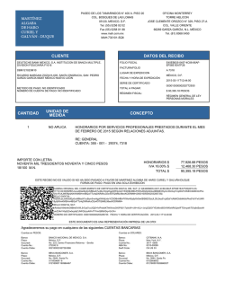 cliente datos del recibo cantidad unidad de medida concepto