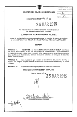 25 R2015 - Presidencia de la Rep&uacute;blica de Colombia