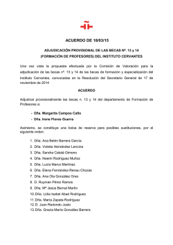 ACUERDO DE 18/03/15 - Instituto Cervantes