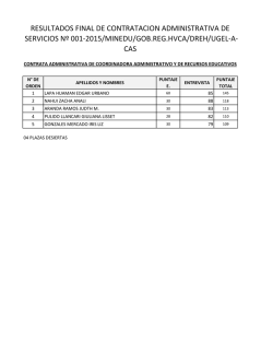 RESULTADOS FINAL DE CONTRATACION