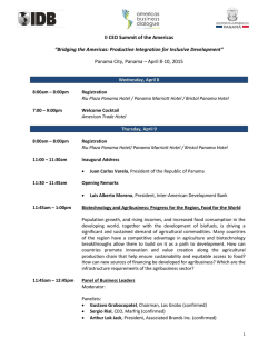 II CEO Summit of the Americas &ldquo;Bridging the Americas