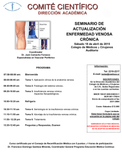 enfermedad venosa cr.. - Colegio de M&eacute;dicos y Cirujanos de Costa