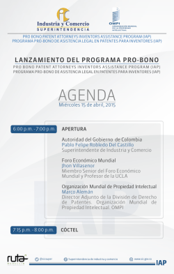 AGENDA - Superintendencia de Industria y Comercio